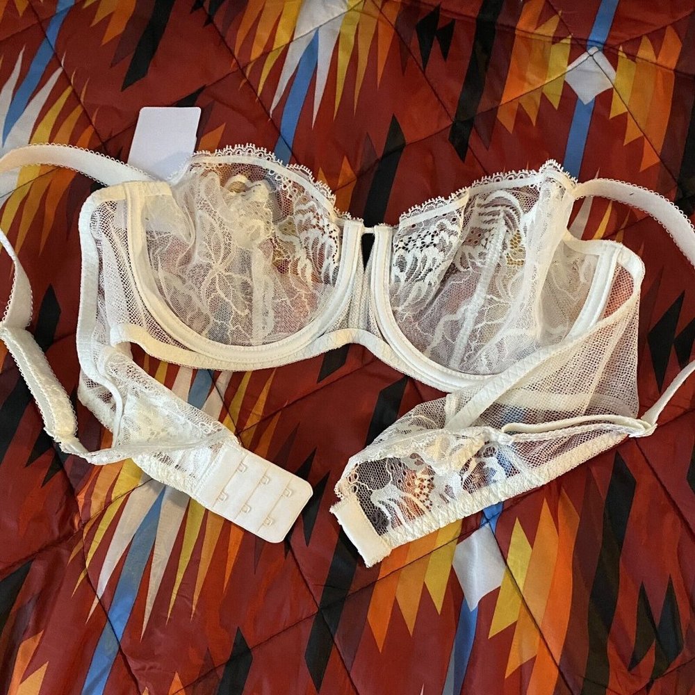 Simone Perele Paris Half Cup Bra 38B Promesse Demi Cup Natural Cream Unpadded - Picture 12 of 12